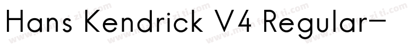 Hans Kendrick V4 Regular字体转换